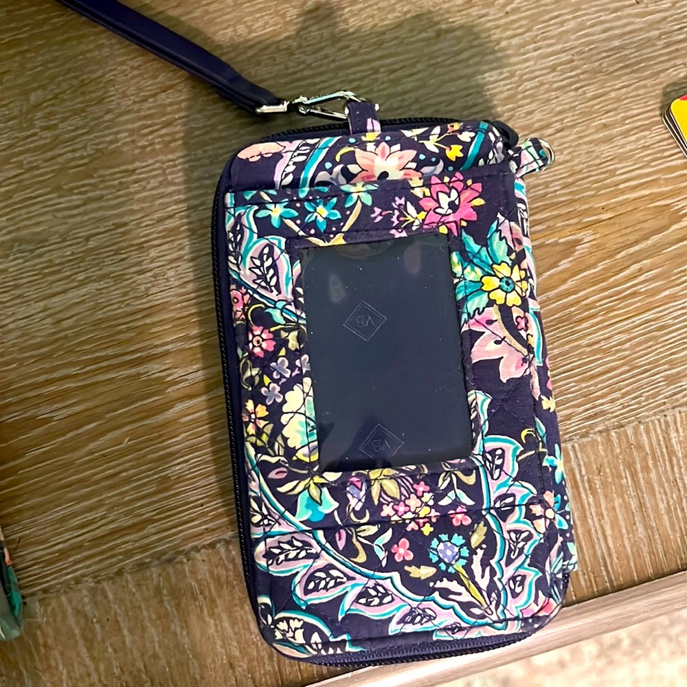 Vera Bradley Phone Holder/Wallet Purple Wildflower Print